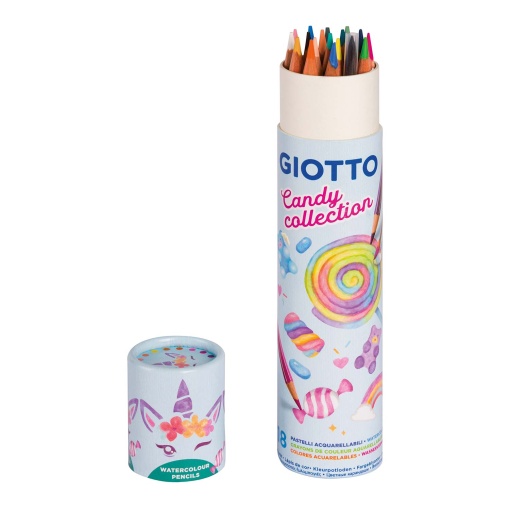 Lápis de cor aguarelável GIOTTO Stilnovo Candy Collection caixa com 18 cores