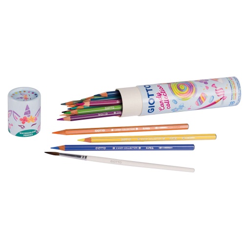 Lápis de cor aguarelável GIOTTO Stilnovo Candy Collection caixa com 18 cores