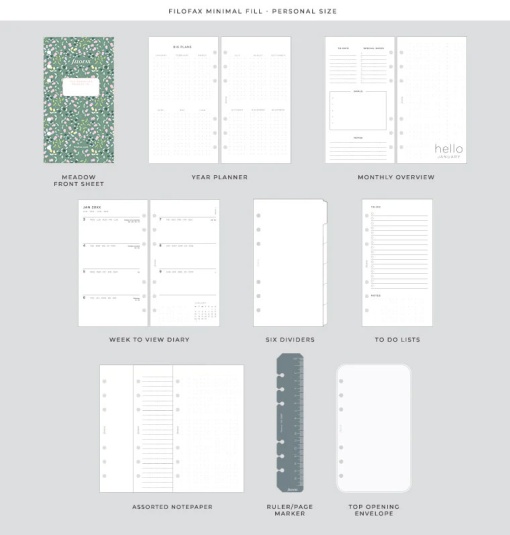 Organizer semanal Personal FILOFAX Meadow azul