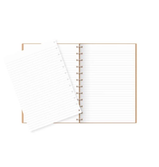Caderno A5 Pautado FILOFAX Folio Icon 28 folhas 100g Kraft