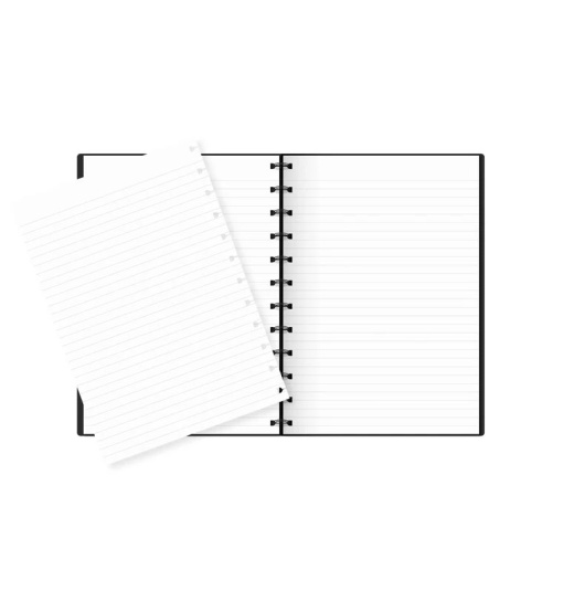 Caderno A5 Pautado FILOFAX Folio Icon 28 folhas 100g Preto