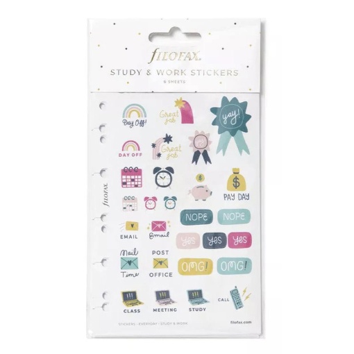 Autocolantes FILOFAX Every Day Study & Work - 6 folhas