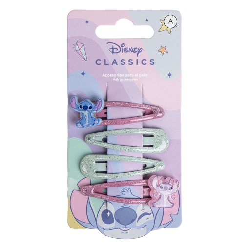 Molas de cabelo DISNEY Stitch com 4 unidades