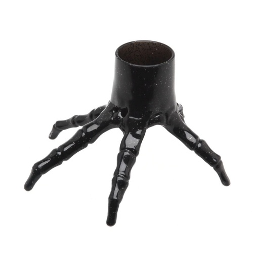 Mão Suporte para Copos/velas Preto 11cm