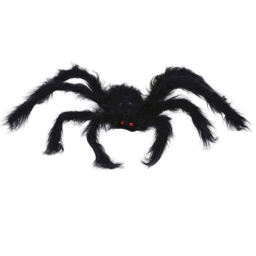 Aranha Preta Peluda 50cm