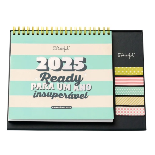 Calendário de Mesa 2025 MR.WONDERFUL "Ready para um Ano..." 24x18cm