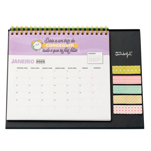 Calendário de Mesa 2025 MR.WONDERFUL "Ready para um Ano..." 24x18cm