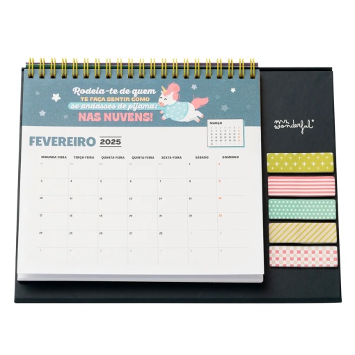 Calendário de Mesa 2025 MR.WONDERFUL "Ready para um Ano..." 24x18cm