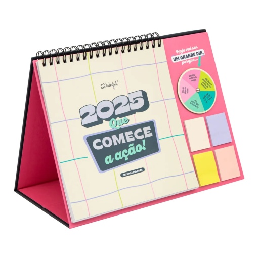 Calendário de Mesa 2025 MR.WONDERFUL "Que Comece a Ação" 24x19cm