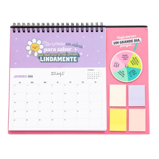 Calendário de Mesa 2025 MR.WONDERFUL "Que Comece a Ação" 24x19cm