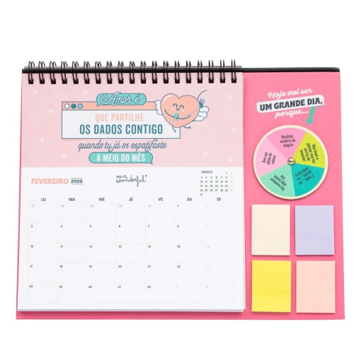 Calendário de Mesa 2025 MR.WONDERFUL "Que Comece a Ação" 24x19cm
