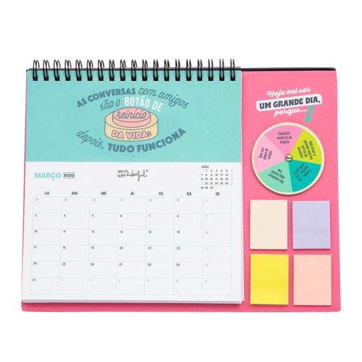 Calendário de Mesa 2025 MR.WONDERFUL "Que Comece a Ação" 24x19cm