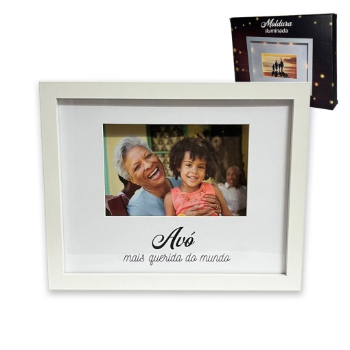 Moldura iluminada "Avó mais querida do mundo"
