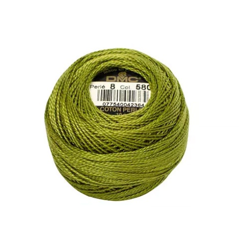 Linha de Bordar DMC Perlé 116A 8mmx80m 10g Verde Cato 580
