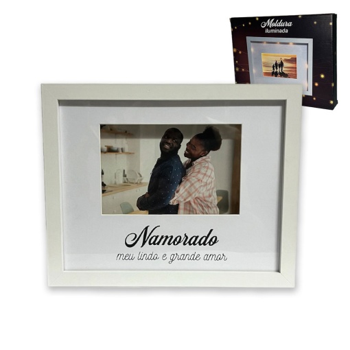 Moldura iluminada "Namorado meu lindo e grande amor"