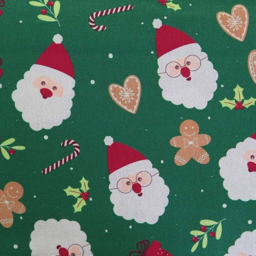 Tecido Pai Natal Verde 1x1,50m