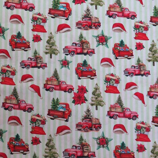 Tecido Natal Verde/Vermelho 1x1,50m