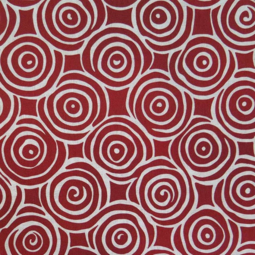Tecido Geométrico Vermelho/Branco 1x1,50m