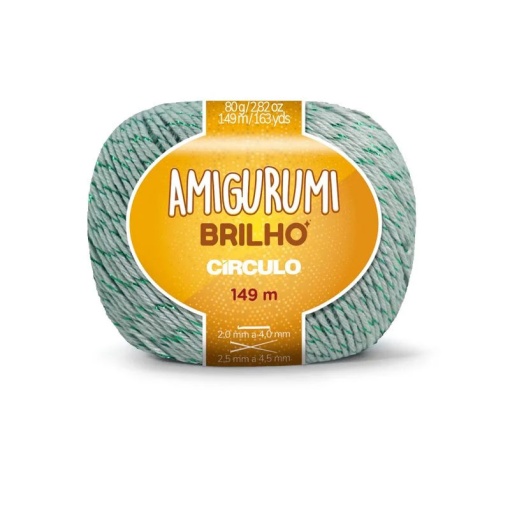 Fio de Crochet CÍRCULO Amigurumi Brilho 80g Verde Eucalipto 5745