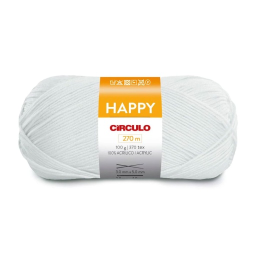 Fio de Crochet CÍRCULO HAPPY 100g Branco 8001