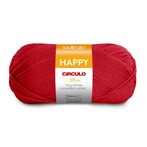 Fio de Crochet CÍRCULO HAPPY 100g Fogo Vermelho 3583