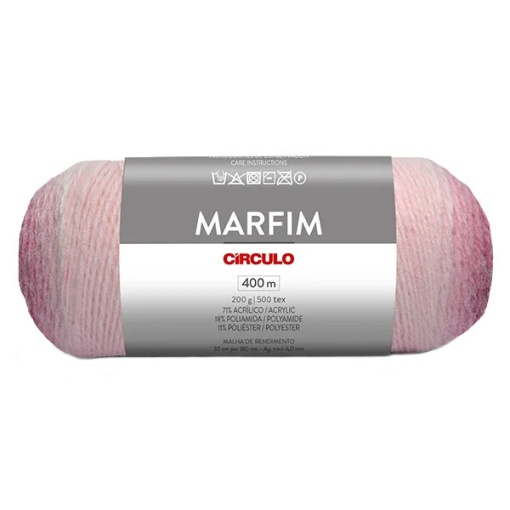 Fio de Crochet CÍRCULO Marfim 200g Carmesim 9010