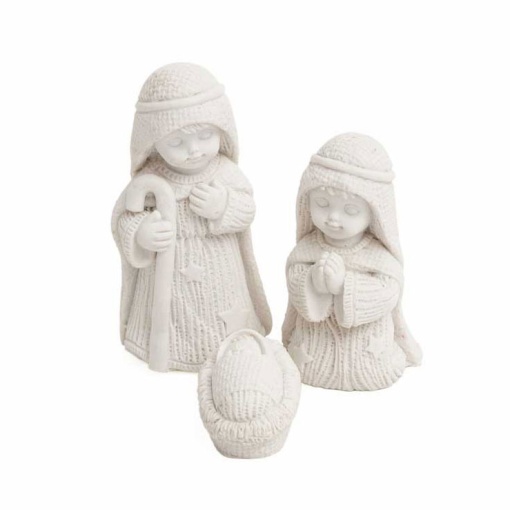 Presépio Infantil em Marfinite para Pintar 3 peças 8,5cm LG