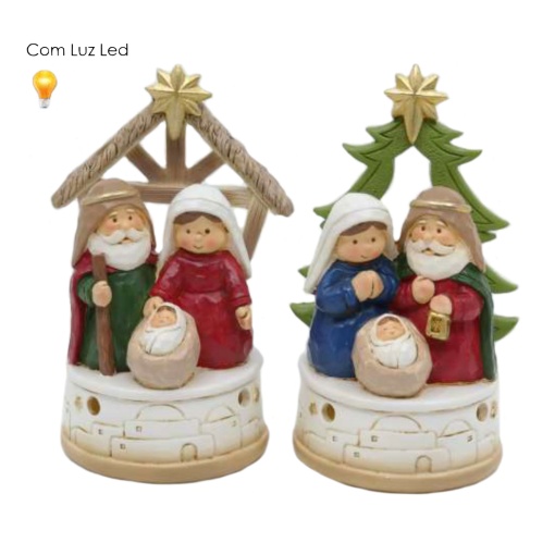 Sagrada Família com Luz LED 11cm Sortido