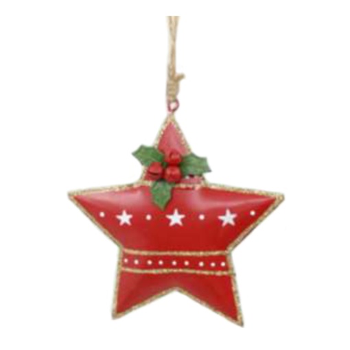 ESTRELA Vermelha 26x12,5cm