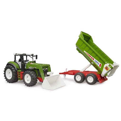 Tractor Roadmax com Carregador Frontal e Reboque Báscula BRUDER