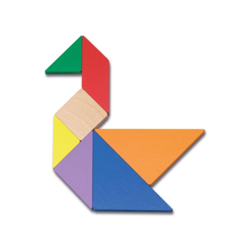 Tangram de madeira em caixa de metal CAYRO