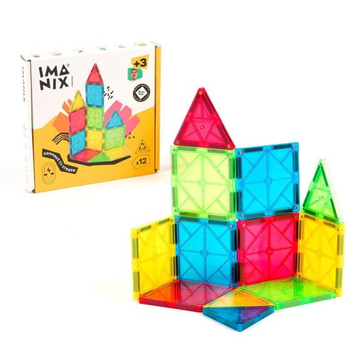 Jogo de Construção Magnético Imanix Classic 12 peças BRAINTOYS