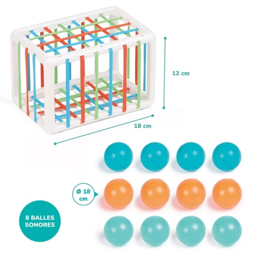 Cubo de Manipulação com Bolas - Atividade Sonora Ludi