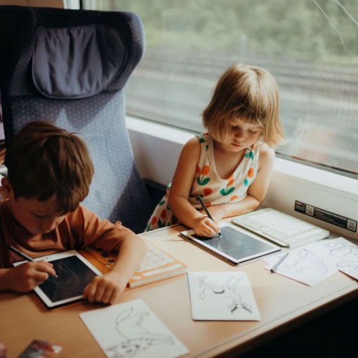 Bloco de Desenho com Ecrã LCD - Viagens KIDYWOLF Kidydraw