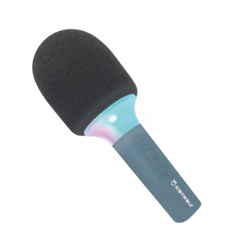 Microfone de karaoke com luz azul KIDYWOLF