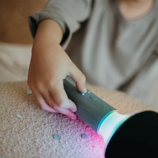 Microfone de karaoke com luz azul KIDYWOLF