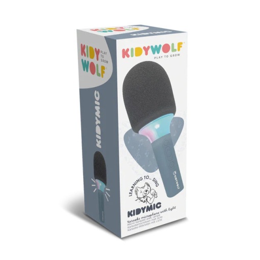 Microfone de karaoke com luz azul KIDYWOLF