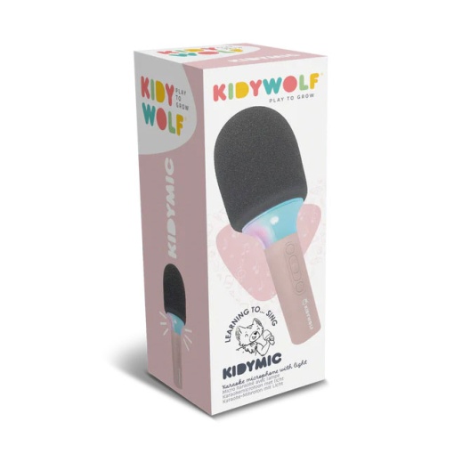 Microfone de karaoke com luz rosa KIDYWOLF