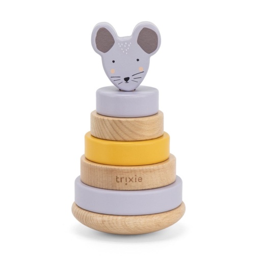 Pirâmide de Argolas em Madeira Mrs. Mouse TRIXIE