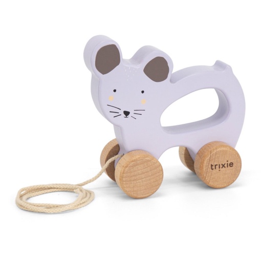 Animal de Arrastar em Madeira Mrs. Mouse Trixie