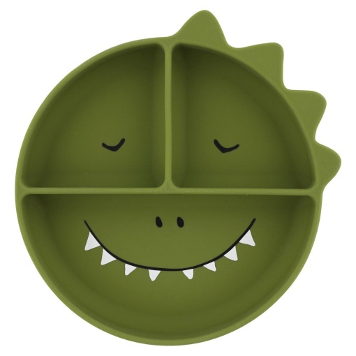 Prato de Silicone com Divisórias e Ventosa Mr. DINO TRIXIE