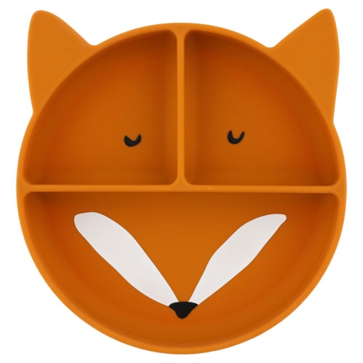Prato de Silicone com Divisórias e Ventosa Mr. FOX TRIXIE
