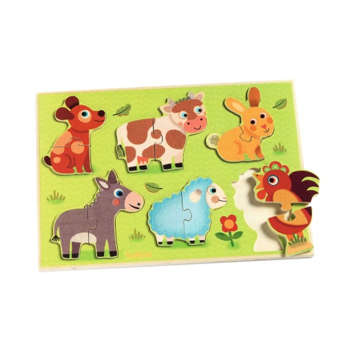Puzzle DJECO 12 peças Animais da Quinta