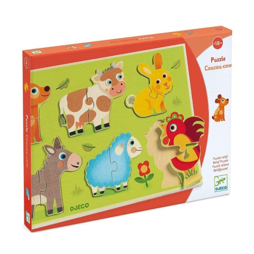 Puzzle DJECO 12 peças Animais da Quinta