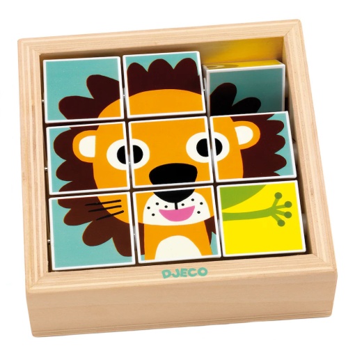 Tournanimo Puzzle 9 Blocos com Animais DJECO