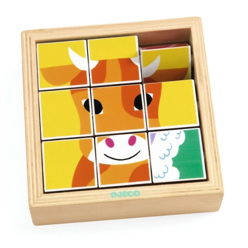Animoroll Puzzle 9 Blocos com Animais Djeco