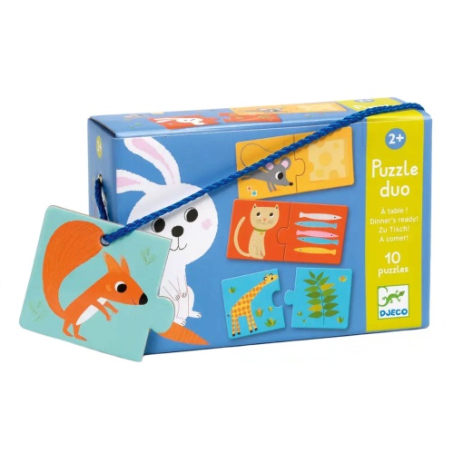 Puzzle Duo DJECO 20 peças O Jantar Está Pronto