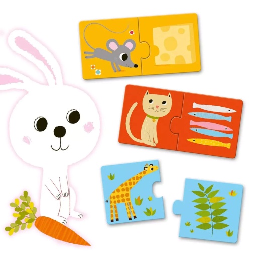 Puzzle Duo DJECO 20 peças O Jantar Está Pronto