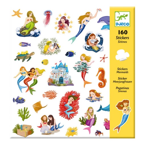 Autocolantes DJECO sereias (160 unidades)