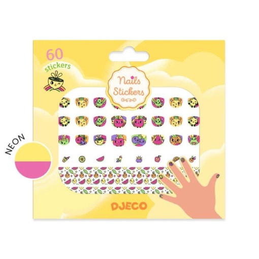 Autocolantes para Unhas - Frutas Néon (50 unidades) DJECO